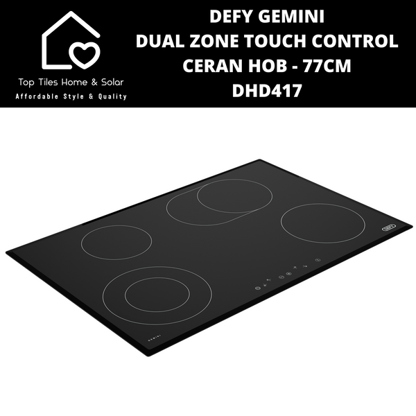 Defy Gemini Dual Zone Touch Control Ceran Hob - 77cm DHD417