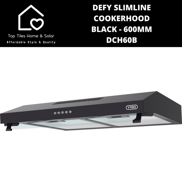 Defy Slimline Cookerhood Black - 600mm DCH60B