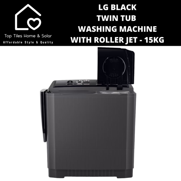 LG Black Twin Tub Washing Machine with Roller Jet - 15kg