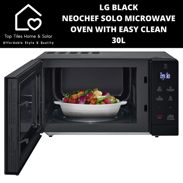 LG Black NeoChef Solo Microwave Oven with Easy Clean - 30L