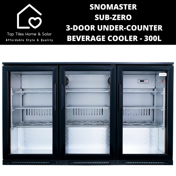 SnoMaster Sub-Zero 3-Door Under-Counter Beverage Cooler - 300L