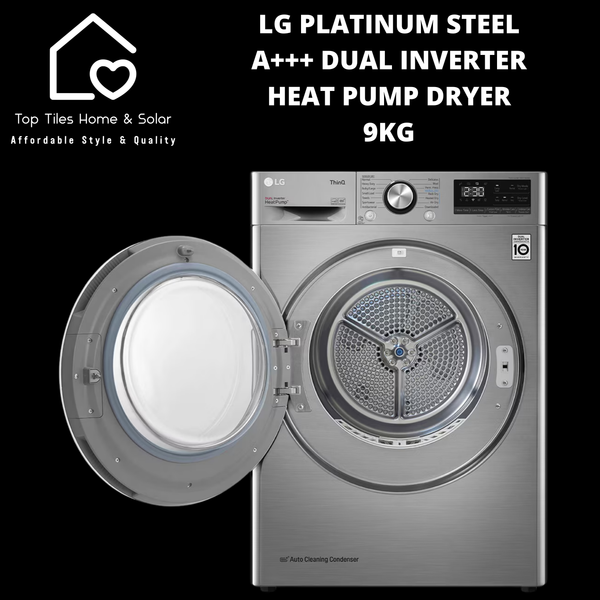 LG Platinum Steel A+++ Dual Inverter Heat Pump Dryer - 9kg