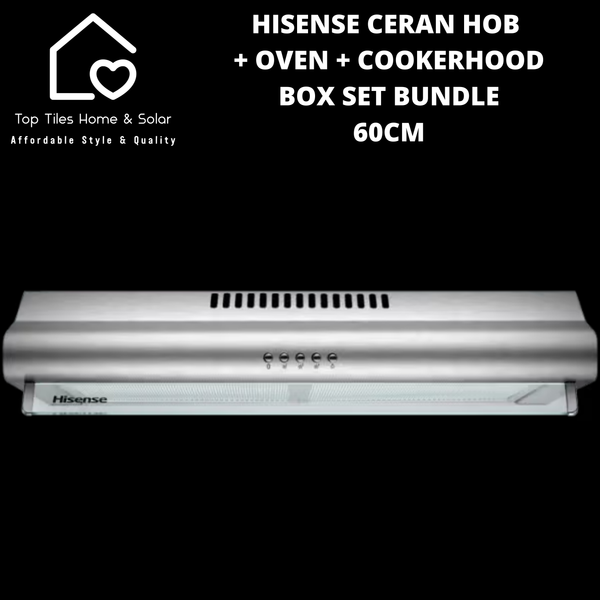 Hisense Ceran Hob + Oven + Cookerhood Box Set Bundle - 60cm