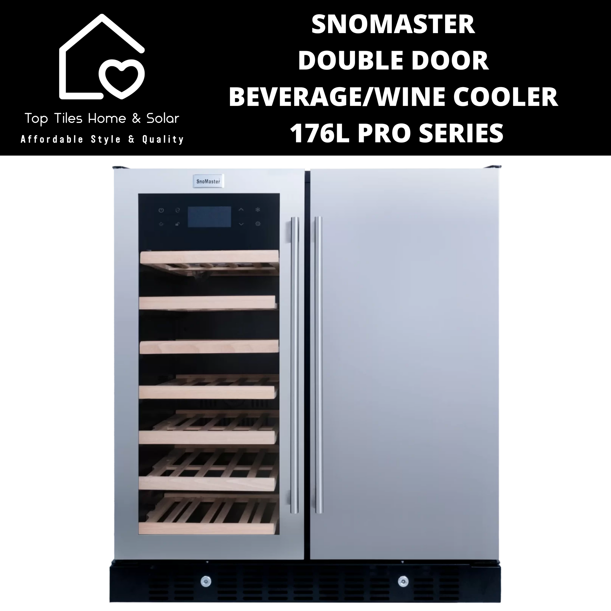 SnoMaster Double Door Beverage/Wine Cooler - 176L Pro Series