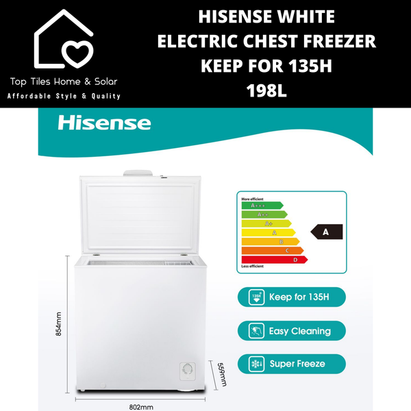 Hisense White Electric Chest Freezer - 198L