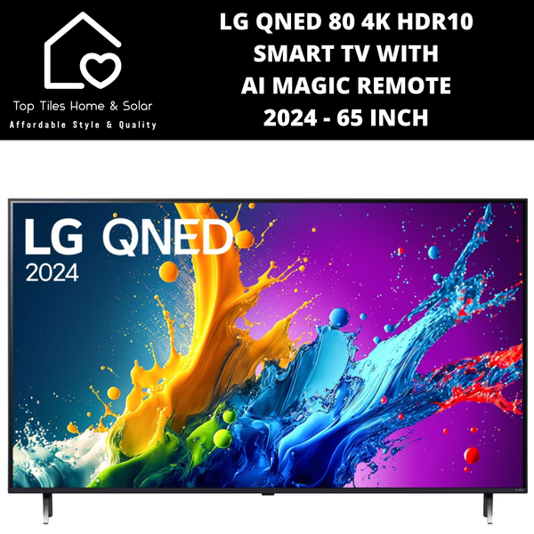 LG QNED 80 4K HDR10 Smart TV with AI Magic Remote 2024 - 65 Inch