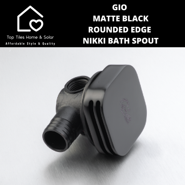 Gio Matte Black Rounded Nikki Bath Spout