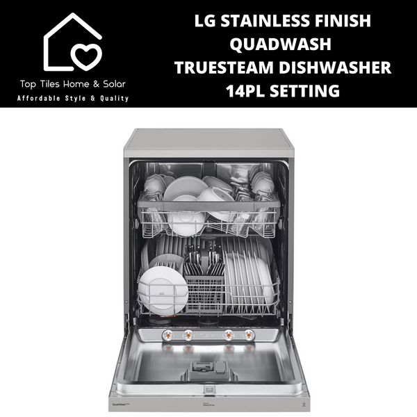 LG Stainless Finish QuadWash TrueSteam Dishwasher - 14Pl Setting