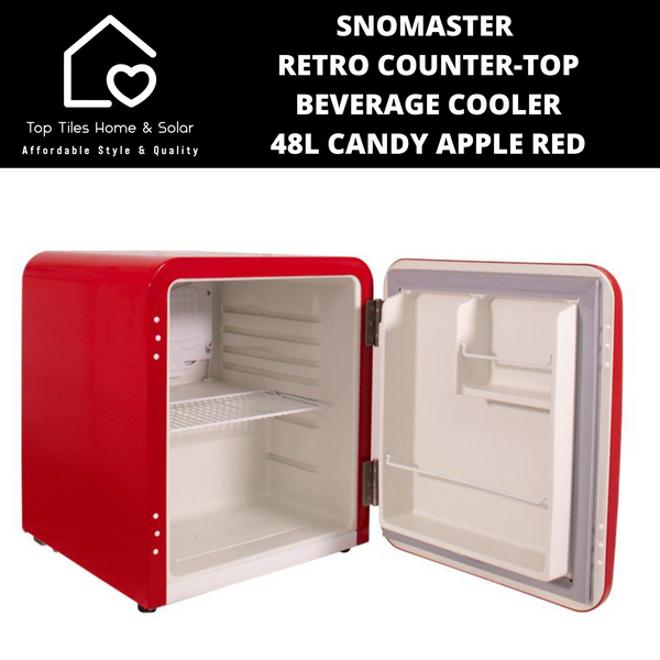 SnoMaster Retro Counter-Top Beverage Cooler - 48L Candy Apple Red