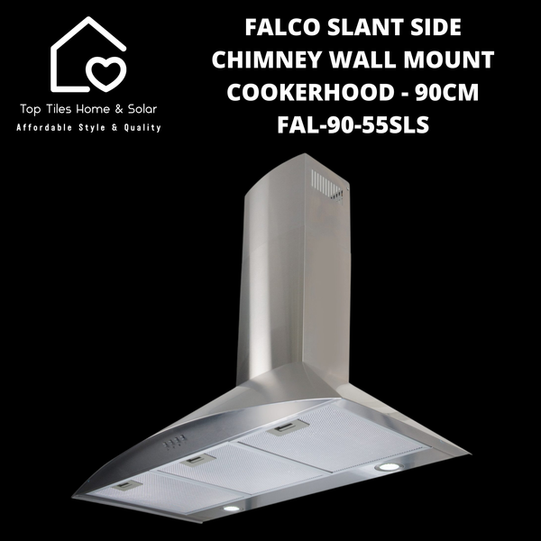 Falco Slant Side Chimney Wall Mount Cookerhood - 90cm FAL-90-55SLS