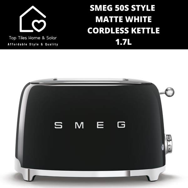 Smeg 50s Style Glossy Black 2 Slice Toaster - 950W