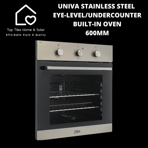 Univa Stainless Steel Eye-level/Undercounter Built-in oven - 600mm