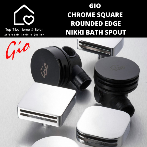 Gio Chrome Square Rounded Edge Nikki Bath Spout