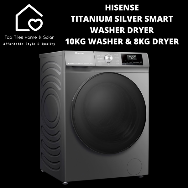 Hisense Titanium Silver Smart Washer Dryer - 10kg Washer & 8kg Dryer