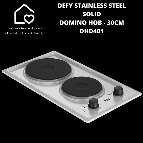 Defy Stainless Steel Solid Domino Hob - 30cm DHD401