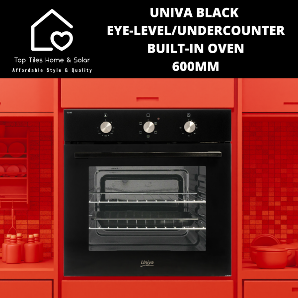 Univa Black Eye-level/Undercounter Built-in oven - 600mm