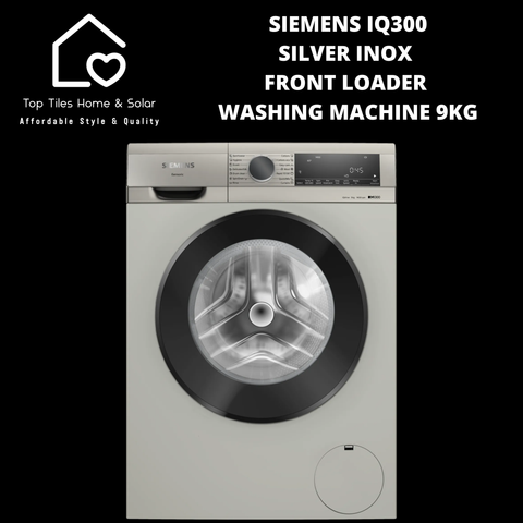 Siemens iQ300 - Silver Inox Front Loader Washing Machine - 9kg