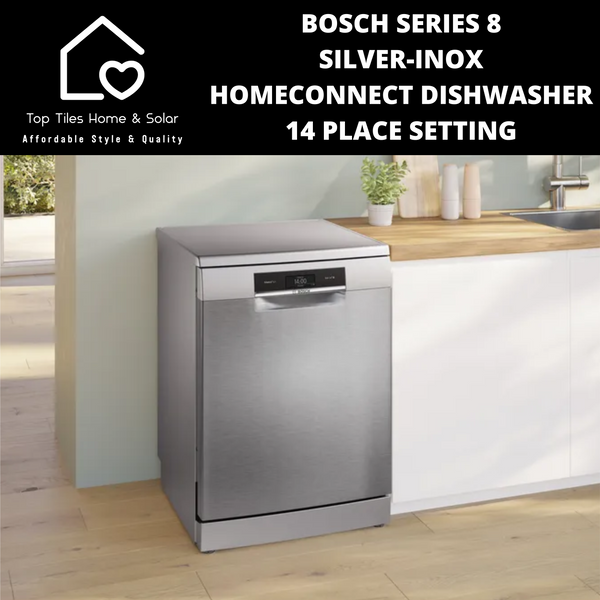 Bosch Series 8 - Silver-Inox HomeConnect Dishwasher - 14 Place Setting