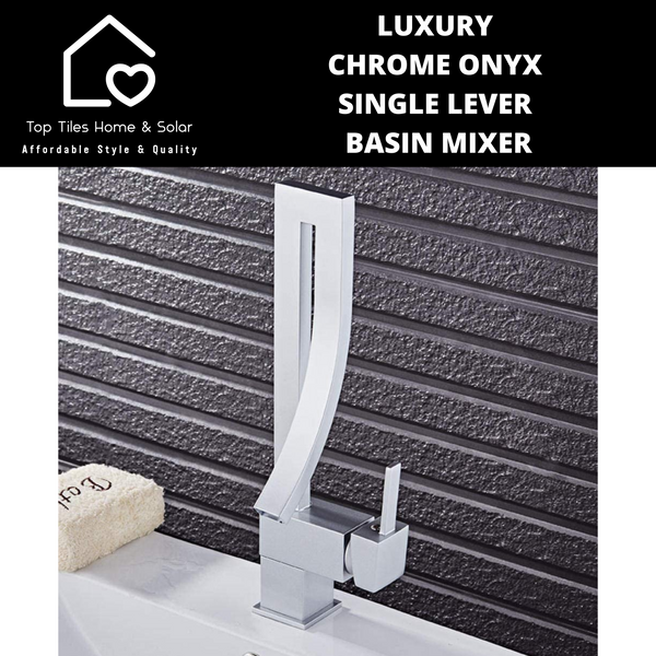 Luxury Chrome Onyx Single Lever Basin Mixer