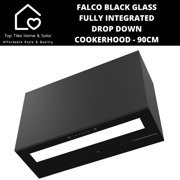 Falco Black Glass Fully Integrated Drop Down Cookerhood - 90cm AR-90-761A