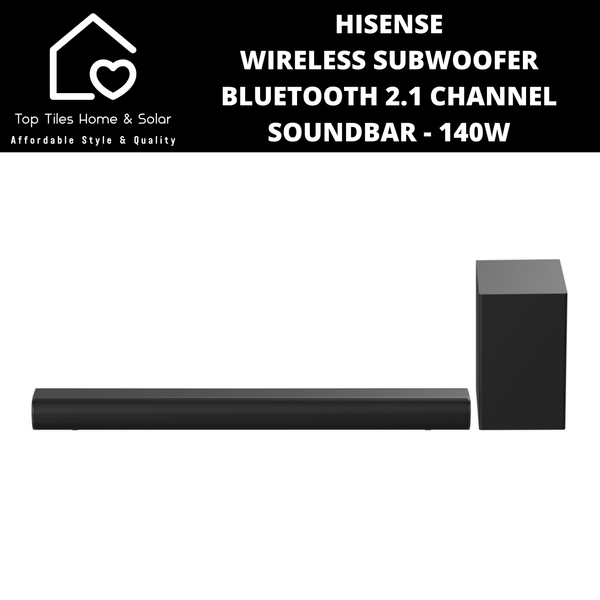 Hisense Wireless Subwoofer Bluetooth 2.1 Channel Soundbar - 140W