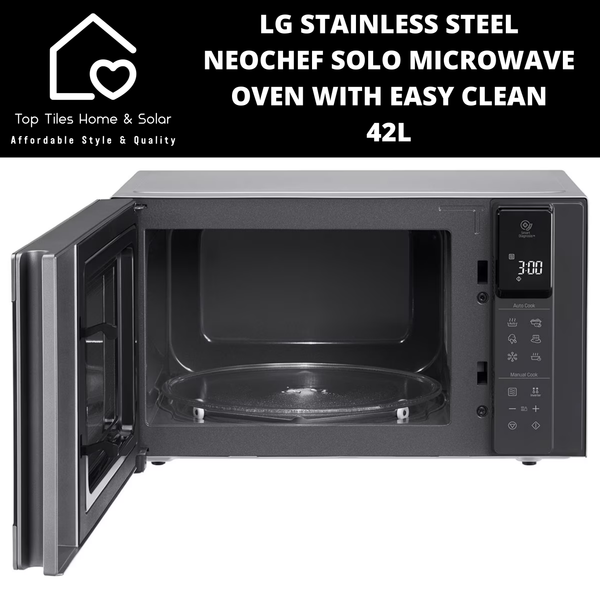 LG Stainless Steel NeoChef Solo Microwave Oven with Easy Clean - 42L