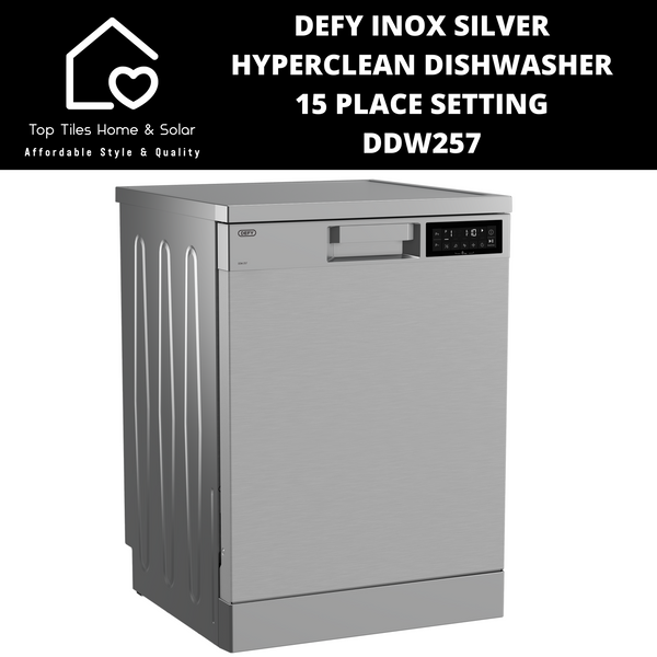 Defy Inox Silver HyperClean Dishwasher - 15 Place Setting DDW257