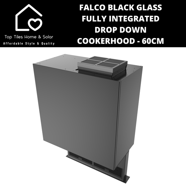 Falco Black Glass Fully Integrated Drop Down Cookerhood - 60cm AR-60-761A