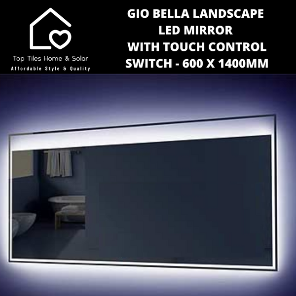 Gio Bella Landscape Backlit LED Mirror - 600 x 1400mm