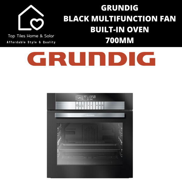 Grundig Black Multifunction Fan Built-in Oven - 700mm