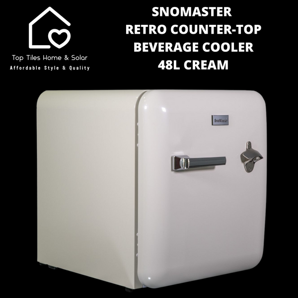 SnoMaster Retro Counter-Top Beverage Cooler - 48L Cream
