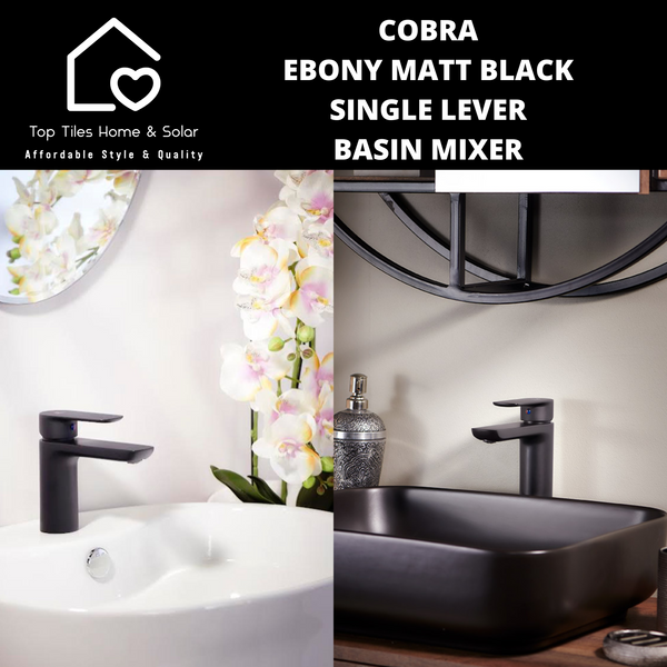 Cobra Ebony Matt Black Single Lever Basin Mixer