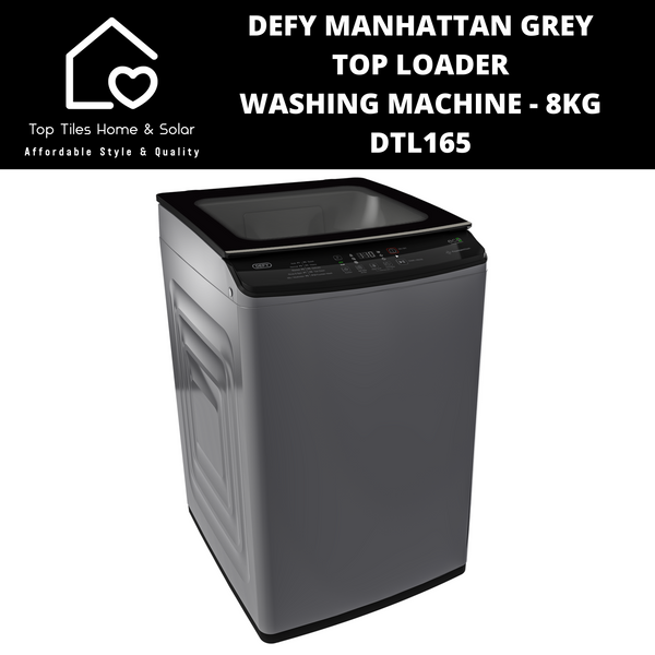 Defy Manhattan Grey Top Loader Washing Machine - 8kg DTL165