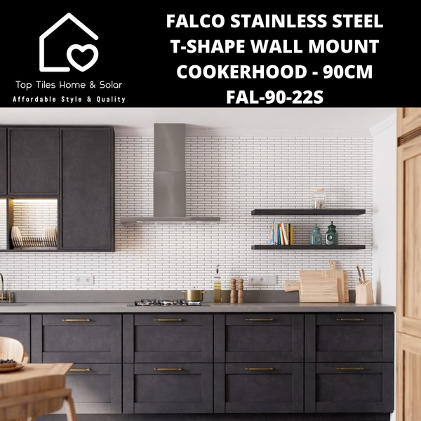 Falco Stainless Steel T-Shape Wall Mount Cookerhood - 90cm FAL-90-22S