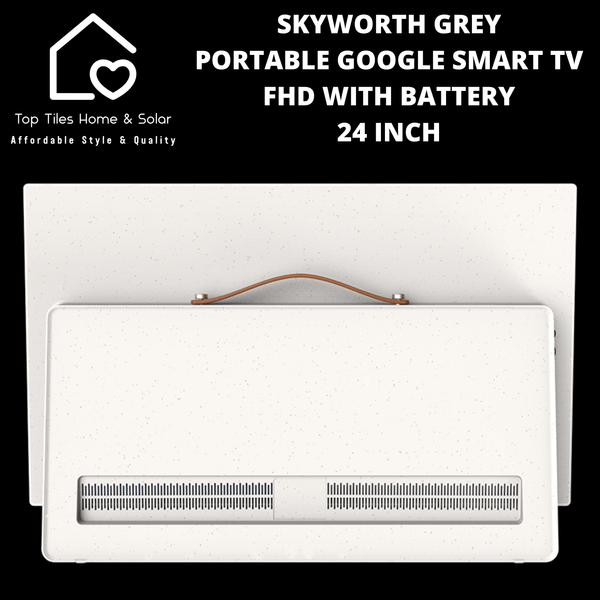 Skyworth Grey Portable Google FHD Smart TV with Battery - 24 Inch