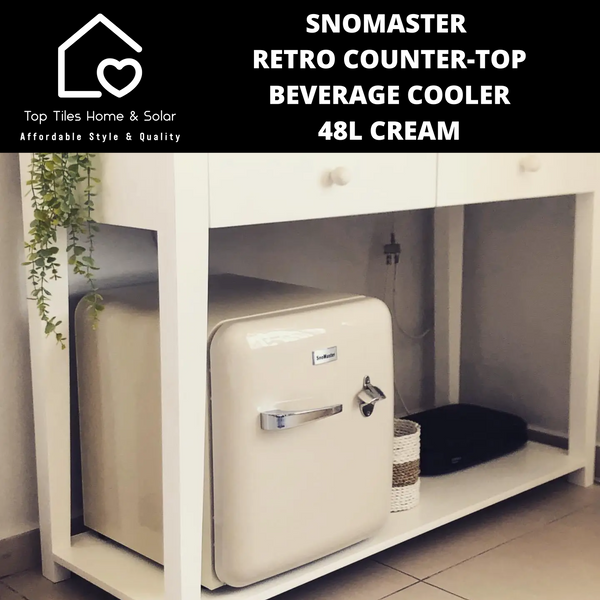 SnoMaster Retro Counter-Top Beverage Cooler - 48L Cream