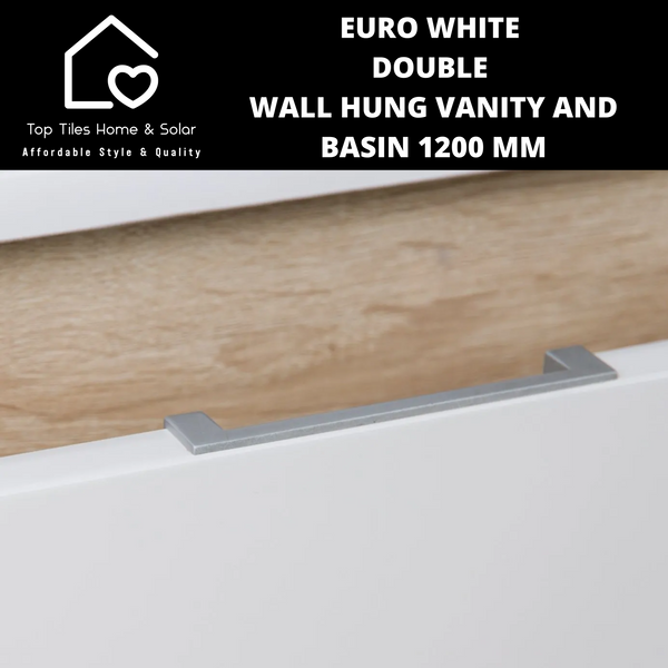 Euro White Double Wall Hung And Basin - 1200 mm