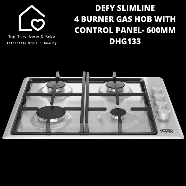 Defy Slimline 4 Burner Gas Hob With Control Panel- 600mm DHG133