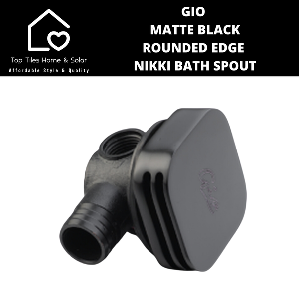 Gio Matte Black Rounded Nikki Bath Spout