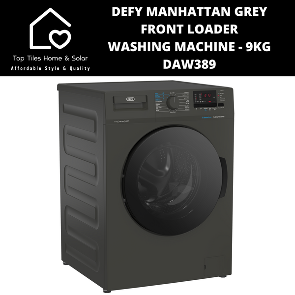 Defy Manhattan Grey Front Loader Washing Machine - 9kg DAW389