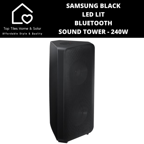 Samsung Black LED Lit Bluetooth Sound Tower - 240W