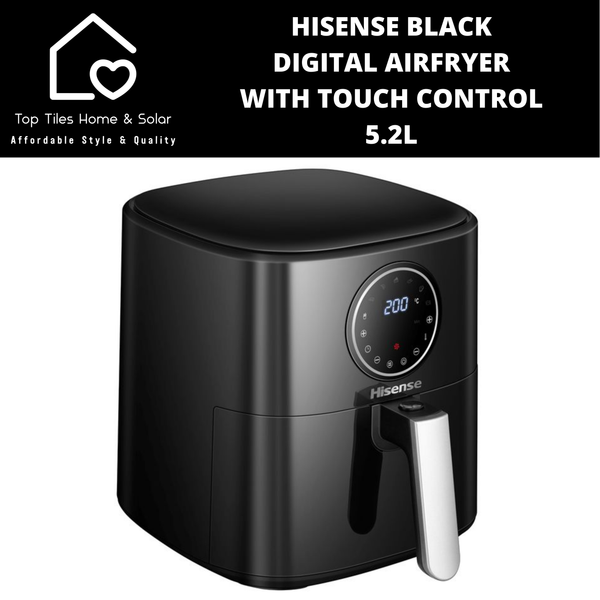 Hisense Black Digital Airfryer with Touch Control - 5.2L