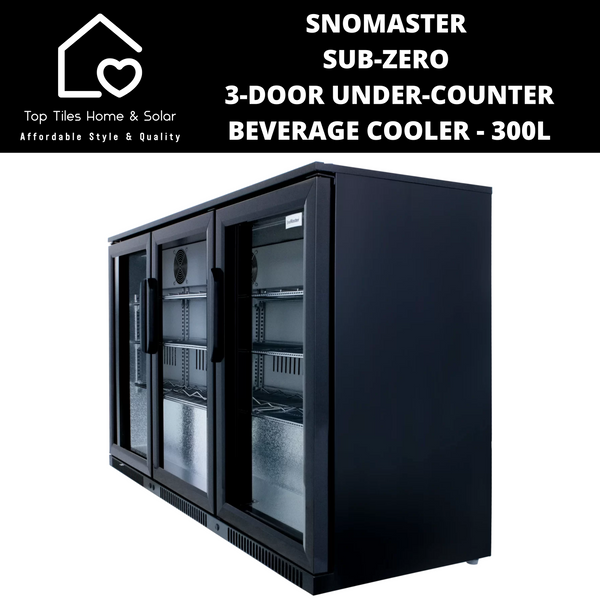 SnoMaster Sub-Zero 3-Door Under-Counter Beverage Cooler - 300L