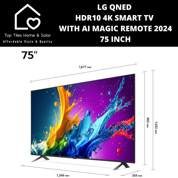 LG QNED HDR10 4K Smart TV with AI Magic Remote 2024 - 75 Inch