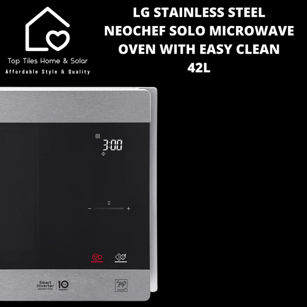 LG Stainless Steel NeoChef Solo Microwave Oven with Easy Clean - 42L