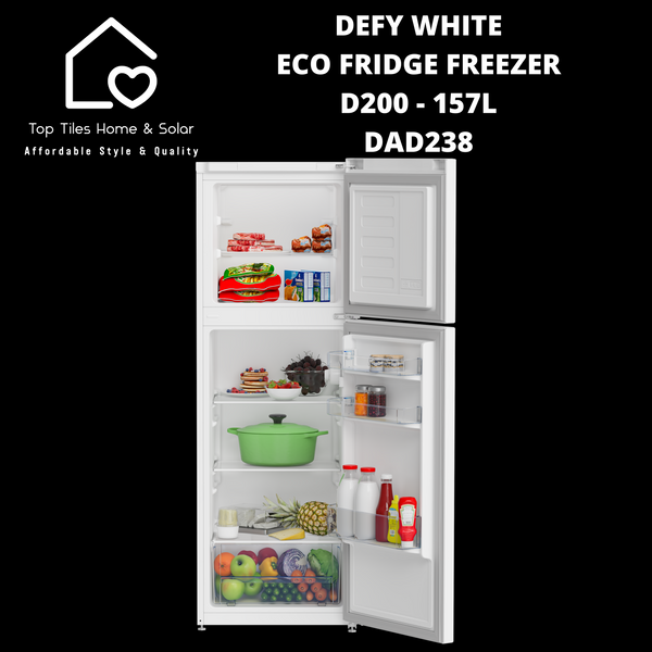 Defy White Eco Fridge Freezer D200 - 157L DAD238