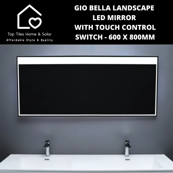 Gio Bella Landscape Backlit LED Mirror - 600 x 800mm