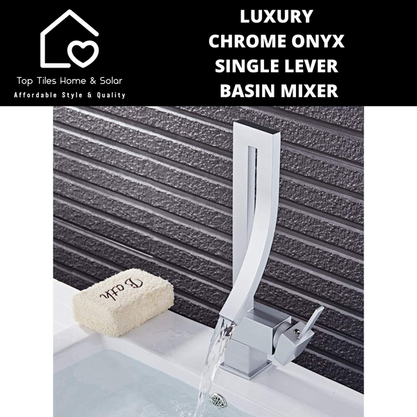 Luxury Chrome Onyx Single Lever Basin Mixer