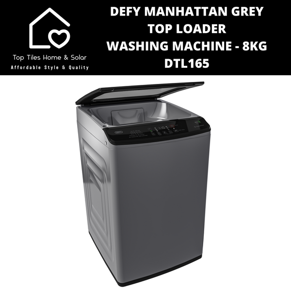 Defy Manhattan Grey Top Loader Washing Machine - 8kg DTL165