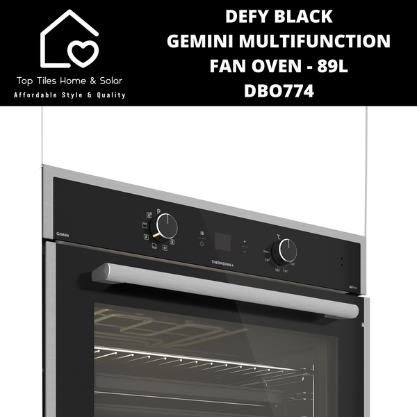 Defy Black Gemini Multifunction Fan Oven - 89L DBO774